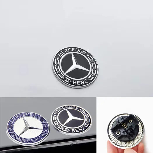 Car Metal Flat Hood Emblem Front Badge Logo Sticker For Mercedes Benz W212 W213 W205 W177 W247 W176 CLS CLA CLK CLG GLS