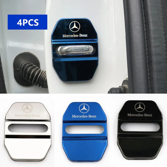 Car Styling Car Door Lock Covers stikcer Case for Mercedes Benz New B/C/E Class A Class C200L GLC GLK CLA GLA Accessories